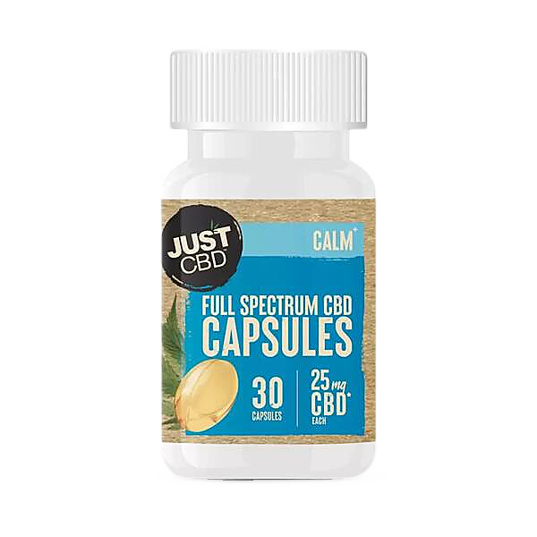 JustCBD Full Spectrum CBD Gel Capsules 25mg | 50mg – 30 Capsules
