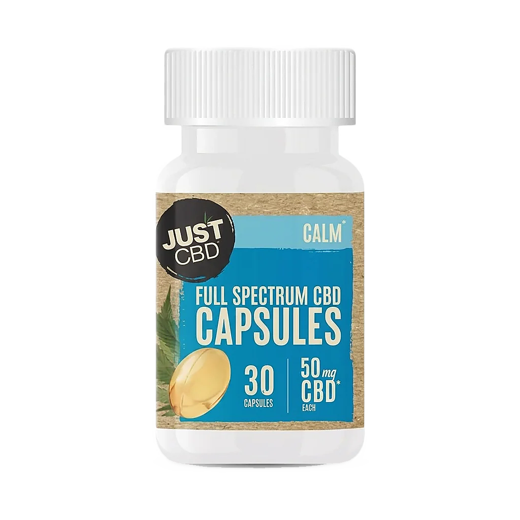 JustCBD Full Spectrum CBD Gel Capsules 25mg | 50mg – 30 Capsules - Image 2