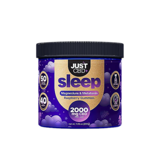 JustCBD CBD Sleep Magnesium - Melatonin Raspberry Gummies 2000mg