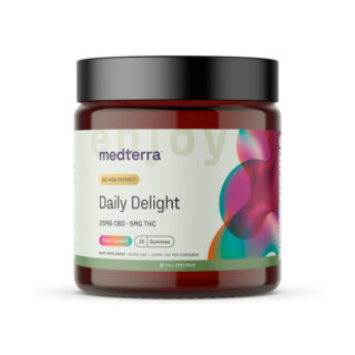 Medterra Daily Delight Gummies – Multi-Flavored (20ct / 25mg CBD + 5mg THC each)