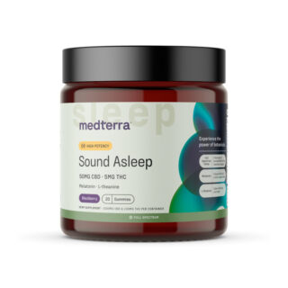 Medterra Sound Asleep Gummies – Blackberry (20ct / 50mg CBD + 5mg THC each)