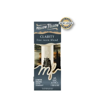 Mellow Fellow Live Resin 1mL Disposable Vapes Clarity Blend Lemon Skunk (Sativa)