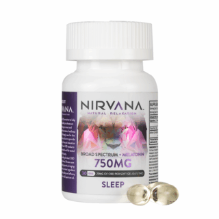 Nirvana CBD Broad Spectrum CBD + Melatonin Softgels - 750mg