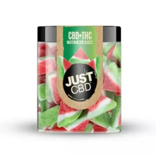 JustCBD CBD and THC Gummies Watermelon Slices - 1000mg