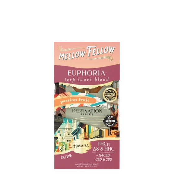 Mellow Fellow’s Euphoria Terp Sauce Vape Passion Fruit Sativa