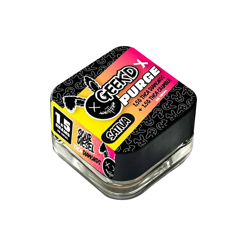 Geek'd x Purge THCa Diamonds + Crumble 3G Sour Diesel x Maui Wowie (Indica)