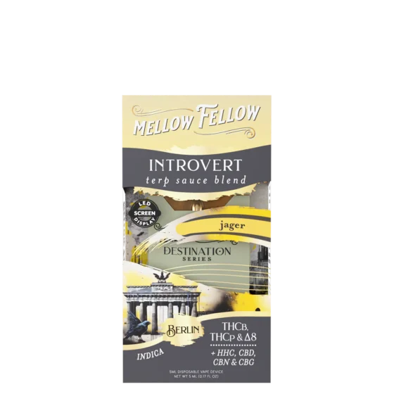 Mellow Fellow ntrovert Blend Terp Sauce 5ml Disposable Vape - Jager (Indica)