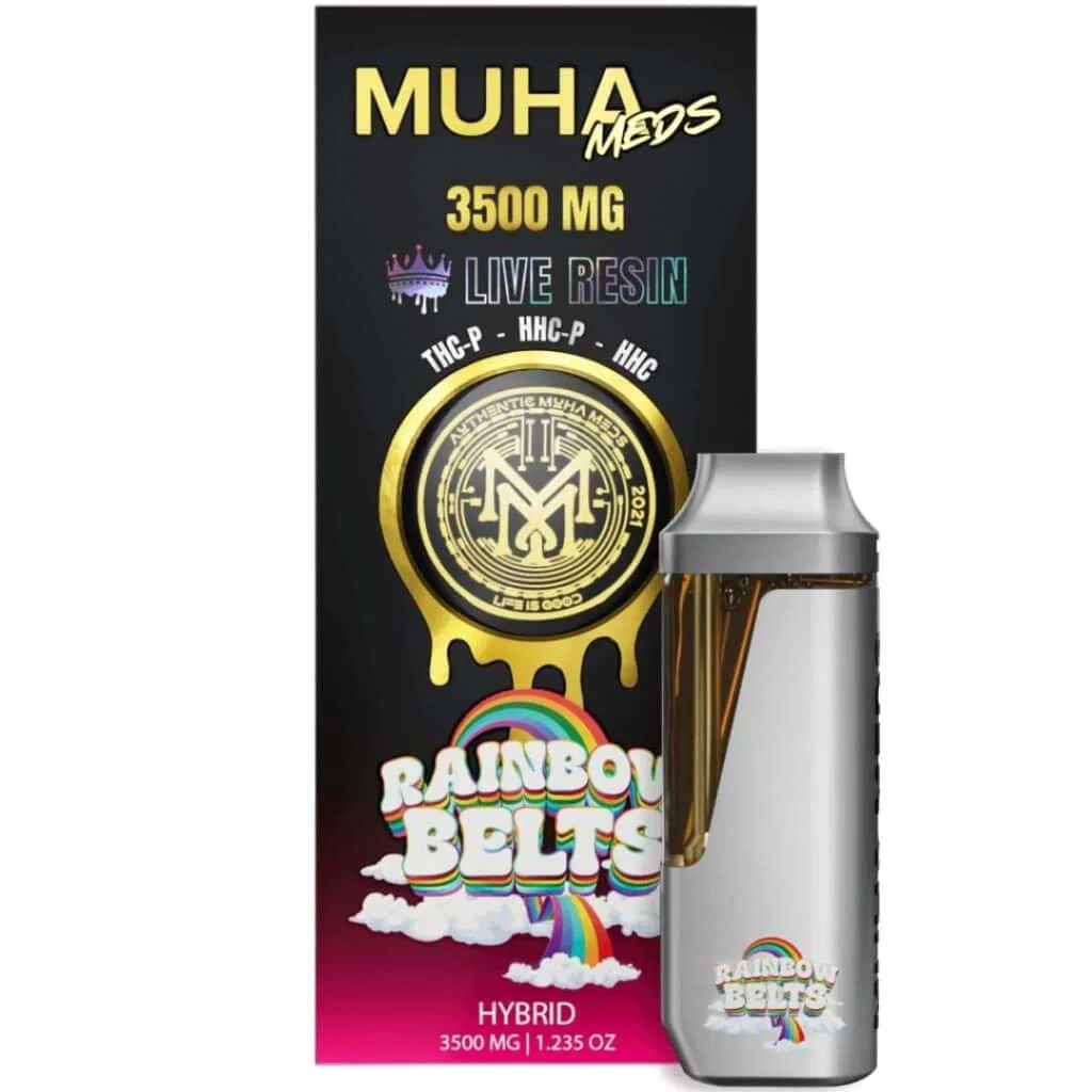 Muha Meds THCP Live Resin Disposable 3.5g Rainbow Belts