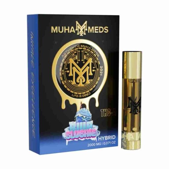 Muha Meds THCa Cartridge 2g blue slushie