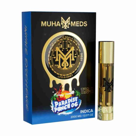 Muha Meds THCa Cartridge 2g paradise punch og
