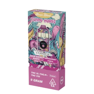 Flying Horse Stoner Blend 3-in-1 Disposable Vape - 9g SOUR DIESEL RUNTZ GRANDDADDY PURPLE