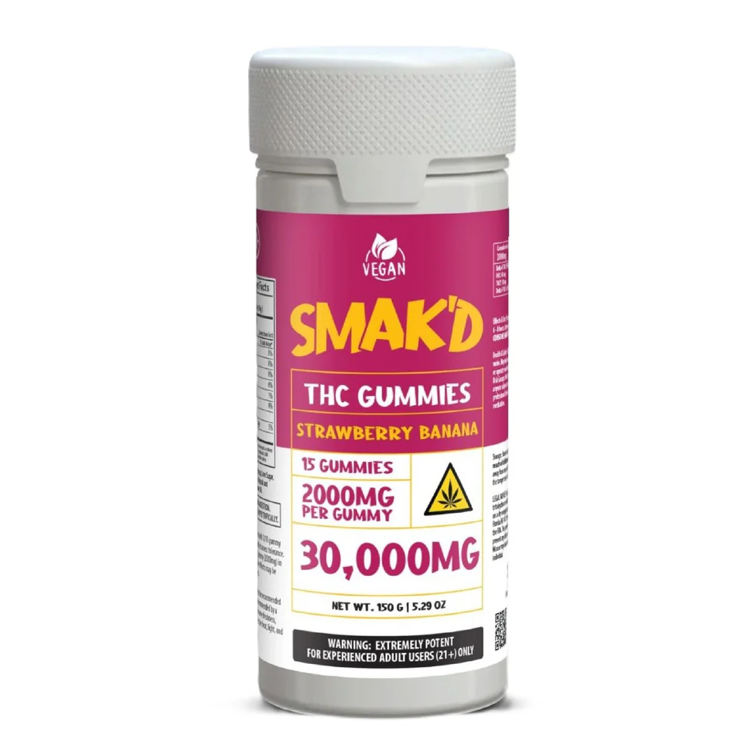 Smak’d THC Gummies 30000mg Strawberry Banana