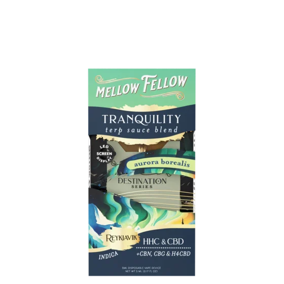 Mellow Fellow Tranquility Blend Vape Aurora Borealis Indica