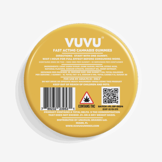 VUVU Cannabis Infused Gummies 100mg - Image 6