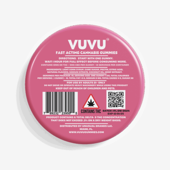 VUVU Cannabis Infused Gummies 100mg - Image 8