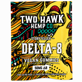 Two Hawk Hemp CO/Native Extracts – Gummies – Storyteller -Delta-8 – Pineapple - 50mg
