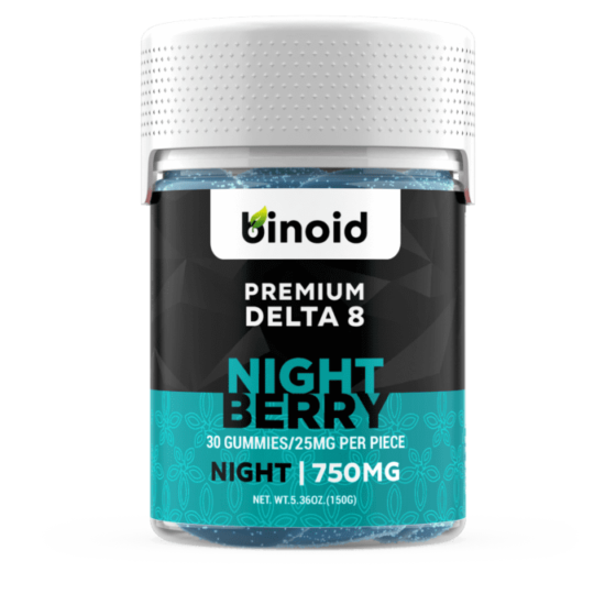 Binoid Premium Delta-8 25mg THC Gummies - Night Berry
