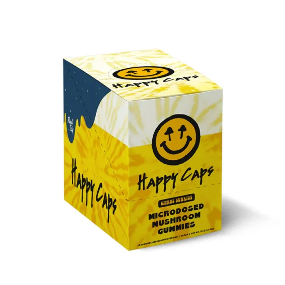 Happy Caps MICRODOSED Mushrooms Gummies - Citrus Sunrise By Road Trip