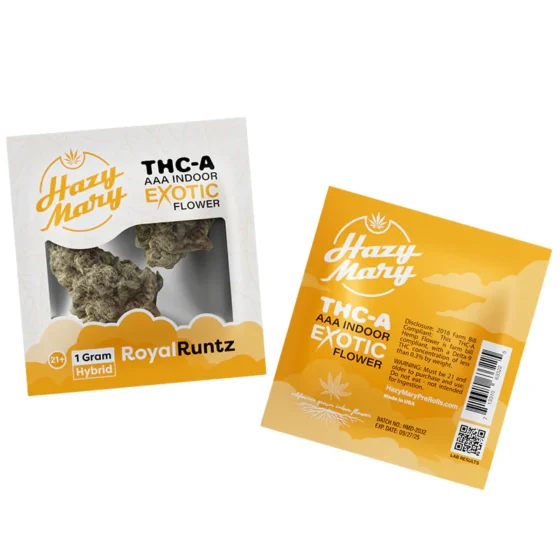 Hazy Mary Exotic THC-A AAA Indoor Flower Royal Runtz