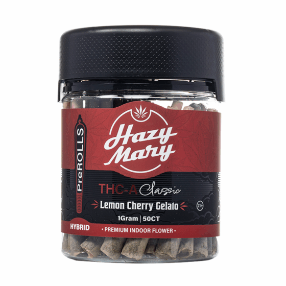 Hazy Mary THCA Classic Pre Rolls 50G Lemon Cherry Gelato Hybrid