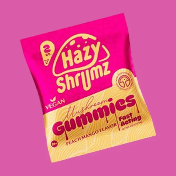 Hazy Shrums Mushroom Gummies Mixed Flavors (2pk) - Image 2