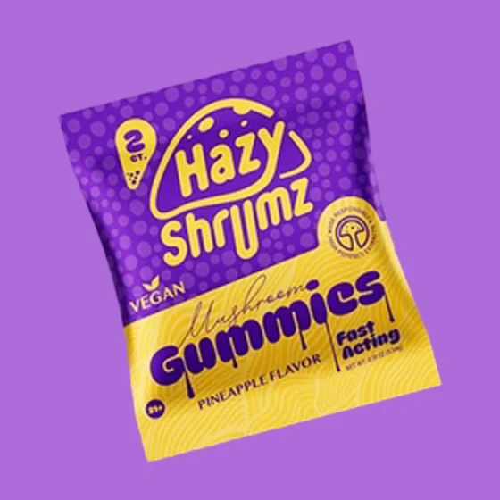 Hazy Shrums Mushroom Gummies Mixed Flavors (2pk) - Image 3