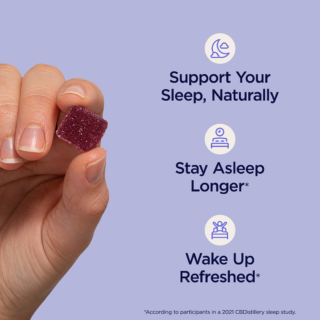 CBDistillery  shhh Distilled CBN Isolate Sound Sleep Gummies  Black Cherry – 30 Count