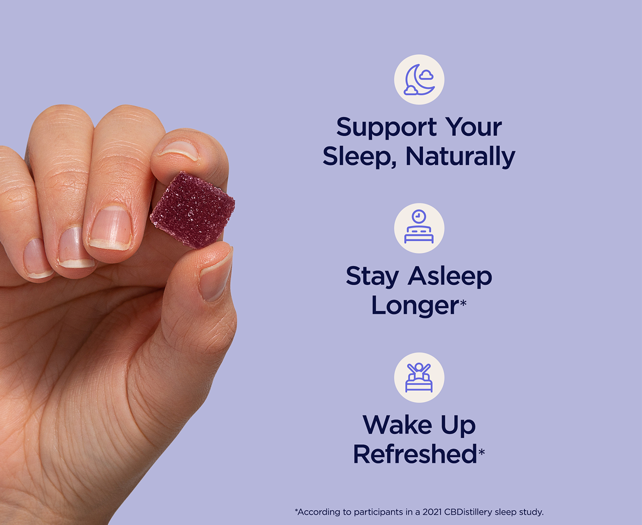 CBDistillery shhh Distilled CBN Isolate Sound Sleep Gummies Black Cherry – 30 Count - Image 2