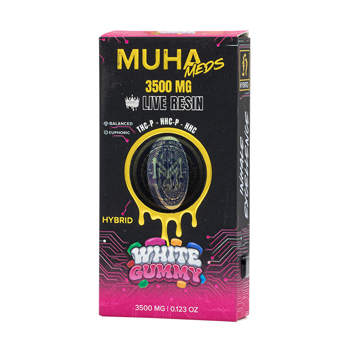 Muha Meds Live Resin Disposable 3.5g White Gummy 3500MG THCP HHCP HHC