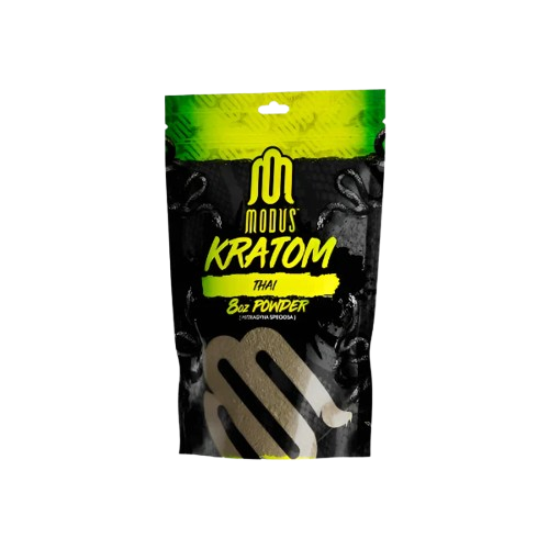 Modus Kratom Thai 8oz white vein powder 227g - energizing Thai kratom leaf