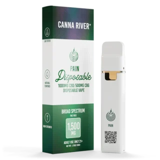 Canna River Broad Spectrum THC Free CBD / CBG Pain Disposable Vape 2 Grams