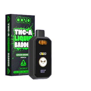 Dozo_THC-A_Liquid_Badder_5G_Disposable_Vape_Green_Gushers