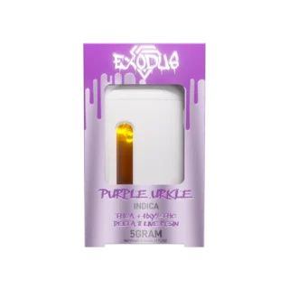 Exodus THCA + HXY9 THC + Delta 8 Live Resin Disposable Vape – Purple Urkle Indica 5g