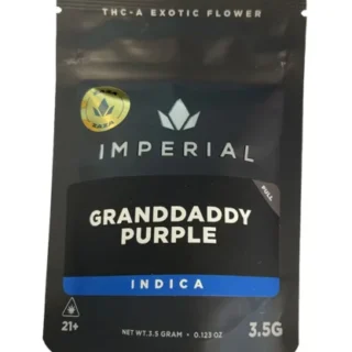 Granddaddy Purple – THCA Flower 3.5g Indica, Zaza 25.91% THCA