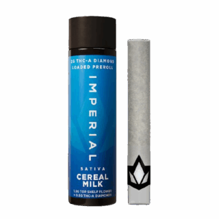 Imperial Cereal Milk THCA Loaded Preroll 2g – Sativa strain with 1.5g flower and 0.5g THCA diamonds
