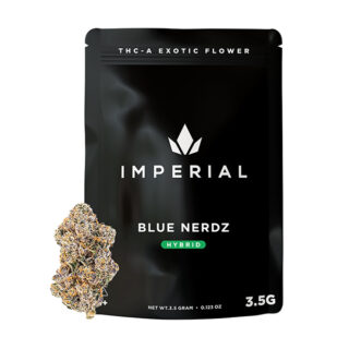 Imperial THCA Exotic Flower (Zaza) Blue Nerdz 3.5g Indoor Hybrid 24.98%