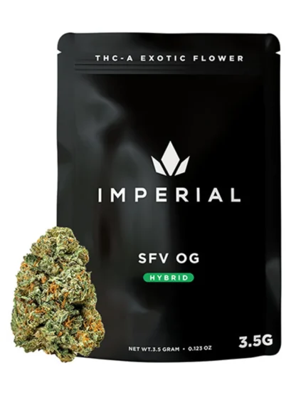 SFV OG – THCA Flower 3.5g Hybrid, Fakies Grade, 24.50%