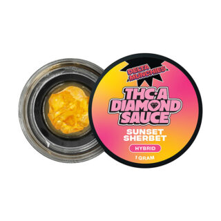 Delta Munchies THCA Diamond Sauce Sunset Sherbet hemp-derived concentrate