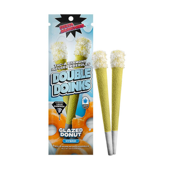Delta Munchies 2g THCA Diamond Double Doinks Glazed Donut strain – hybrid THCA diamond