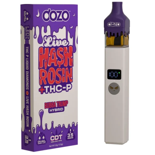 Dozo Live Hash Rosin + THCP Disposable Vape 3.5G Bubba Trump Hybrid