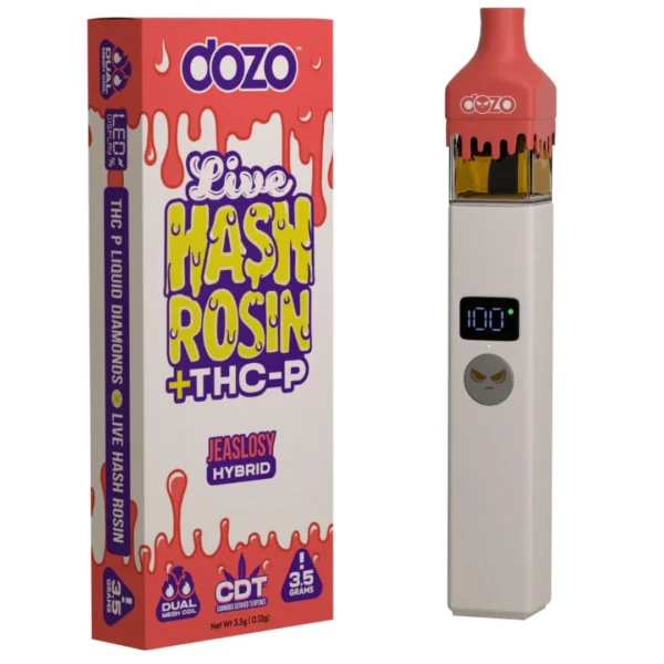 Dozo Live Hash Rosin + THCP Disposable Vape 3.5G Jealousy Hybrid