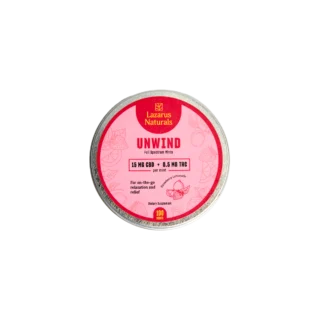 Lazarus Naturals Unwind Strawberry Lemonade Mints - 0.5MG THC + 15MG CBD, 100ct