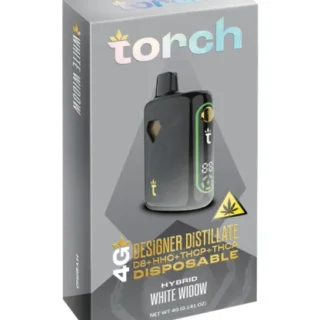 Torch – Designer Distillate | HHC + THCP + THCA | 4g Disposable – White Widow (Hybrid)