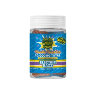 Hidden Hills Mini Mart Double Troublez Gummies 10,000mg Electric Razz
