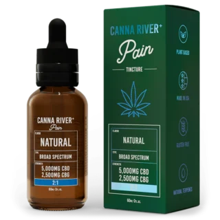 Canna River CBD Pain Relief Tincture 5000mg CBD 2500mg CBG Broad Spectrum Natural