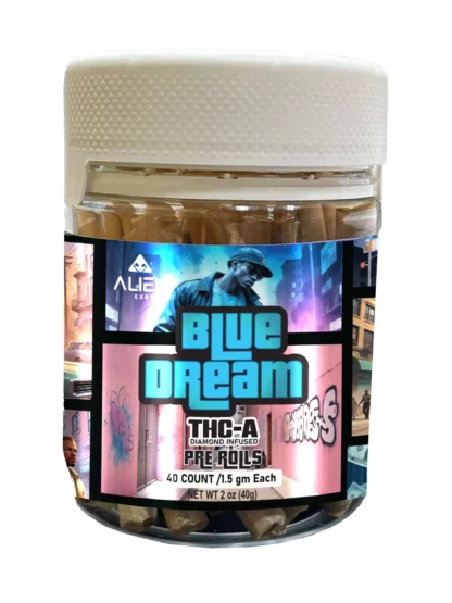 Alien Exotics THC-A Diamond Infused Preroll Jar | Blue Dream Sativa | 40% THC-A