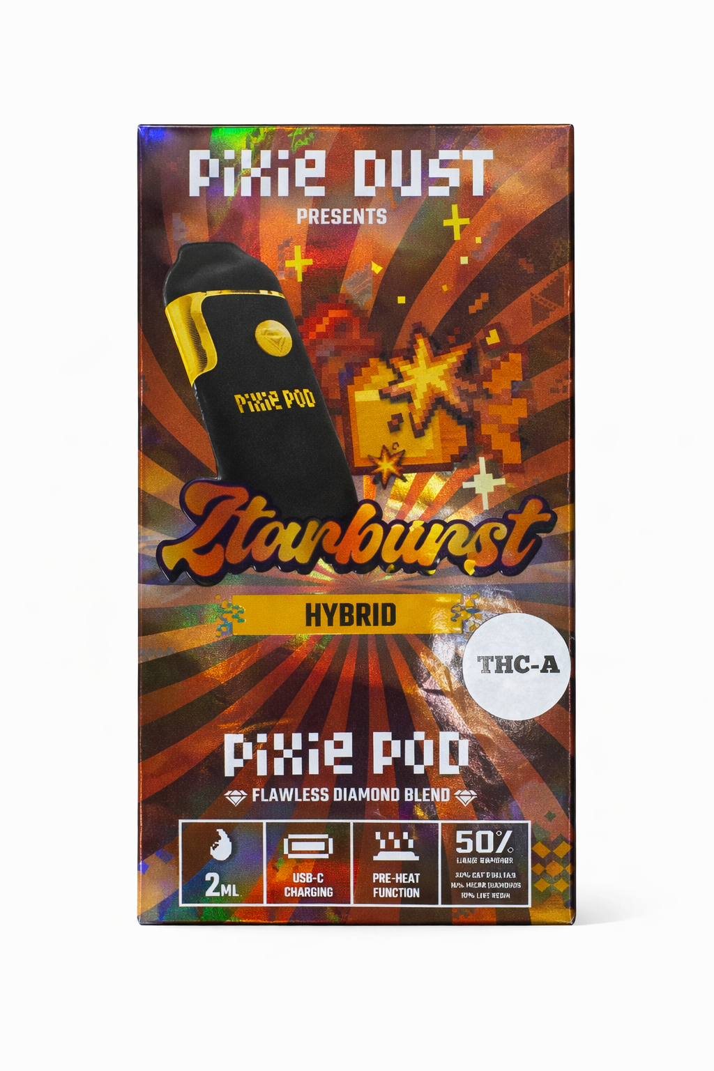 Pixie Pods Flawless Diamond Blend 2G disposable vape Ztarburst