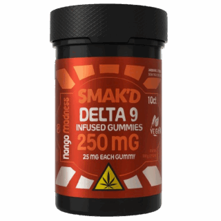 Smak’d Delta 9 Mango Madness 250mg 10ct Vegan Gummies