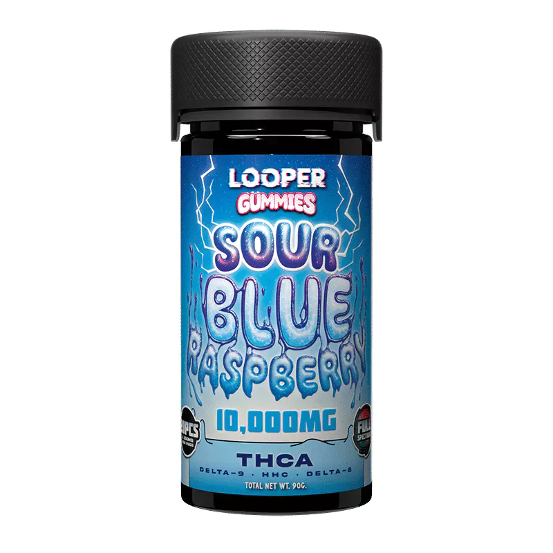 Looper – Ultra Potent Gummies | HHC • Delta-8 • Delta-9 • THCP | 20ct Sour Blue Raspberry