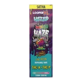 Looper – Amnesia Haze Disposable Vape | HHC • THCB • THCP • CBG | 3g